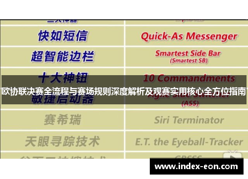 欧协联决赛全流程与赛场规则深度解析及观赛实用核心全方位指南